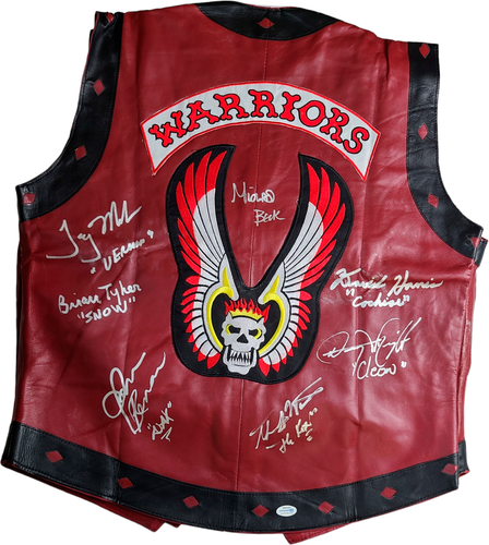 The Warriors Movie Cast Autographed Leather Vest Exact Proof