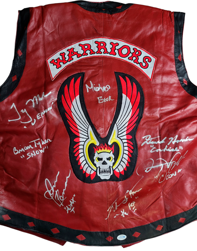 The Warriors Movie Cast Autographed Leather Vest Exact Proof