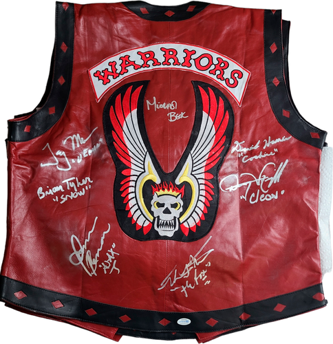 The Warriors Movie Cast Autographed Leather Vest Exact Proof