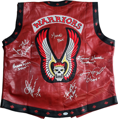 The Warriors Movie Cast Autographed Leather Vest Exact Proof