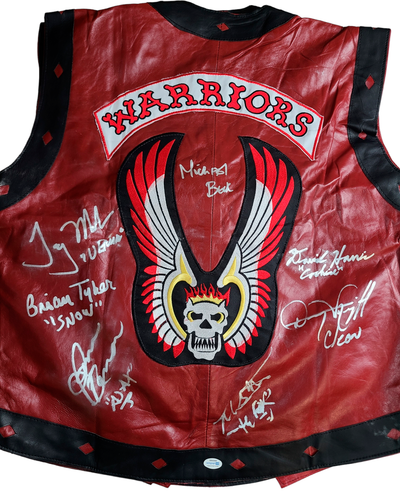 The Warriors Movie Cast Autographed Leather Vest Exact Proof