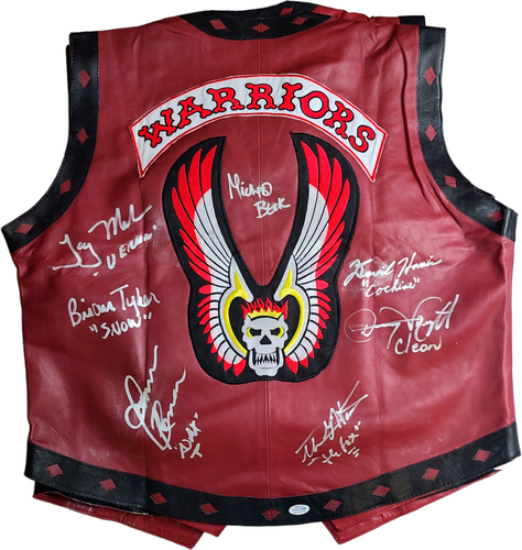 The Warriors Movie Cast Autographed Leather Vest Exact Proof