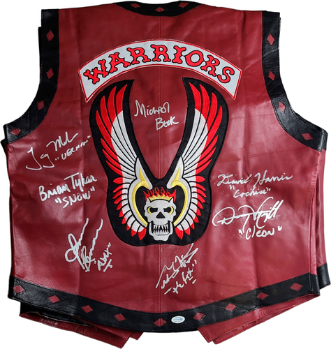 The Warriors Movie Cast Autographed Leather Vest Exact Proof