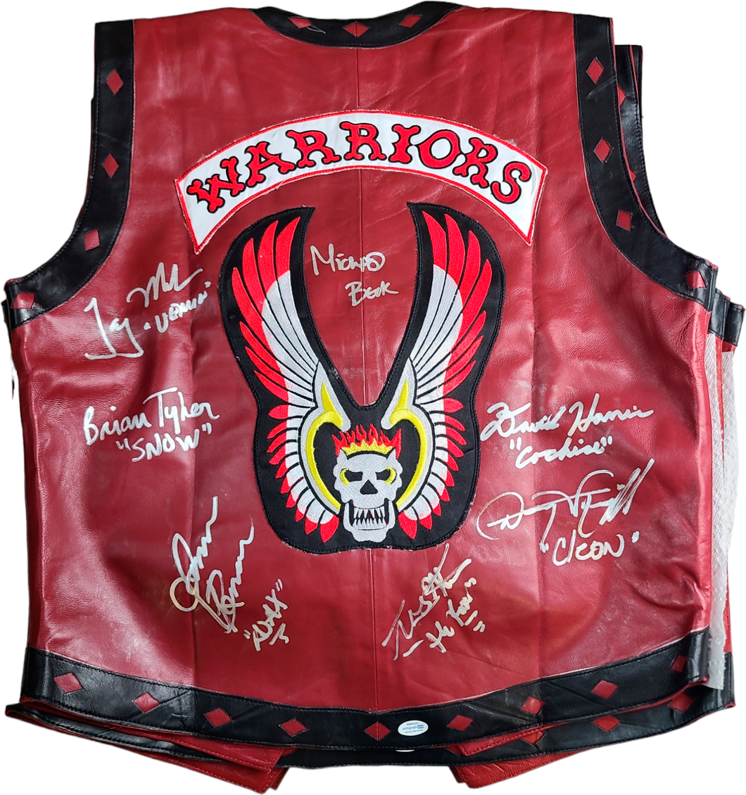 The Warriors Movie Cast Autographed Leather Vest Exact Proof