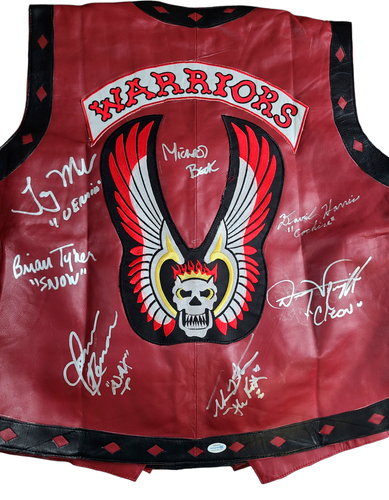 The Warriors Movie Cast Autographed Leather Vest Exact Proof