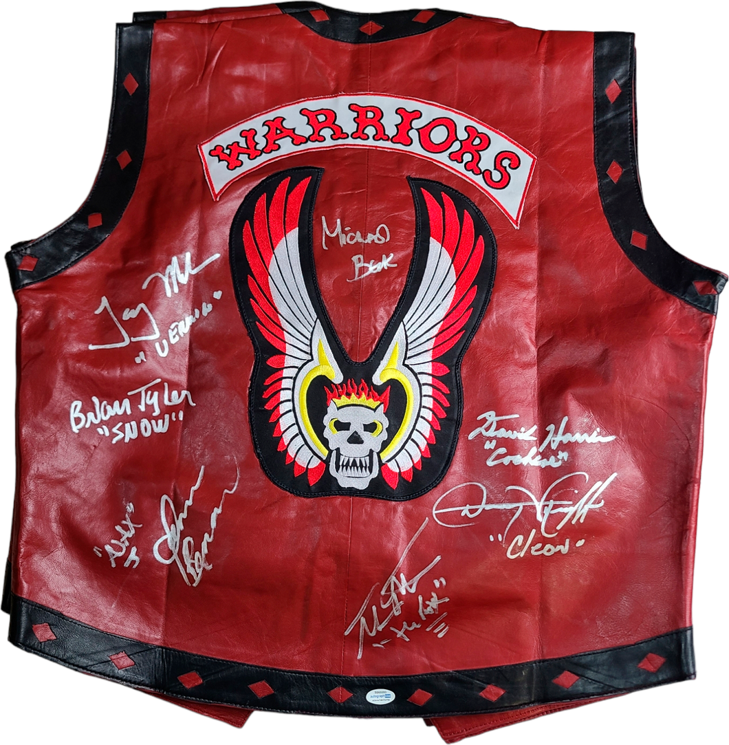 The Warriors Movie Cast Autographed Leather Vest Exact Proof