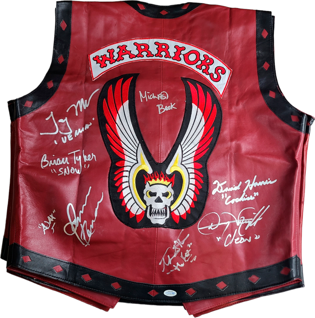 The Warriors Movie Cast Autographed Leather Vest Exact Proof