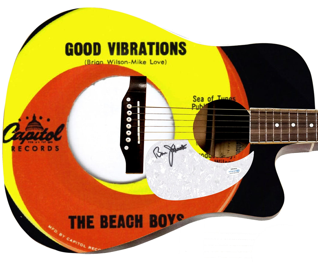 Beach Boys Bruce Johnston Good Vibrations Album Cd Signed Graphics Photo Guitar