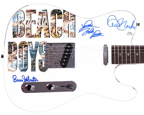 The Beach Boys Johnston Marks Mike Love Signed Graphics Guitar ACOA Exact Proof