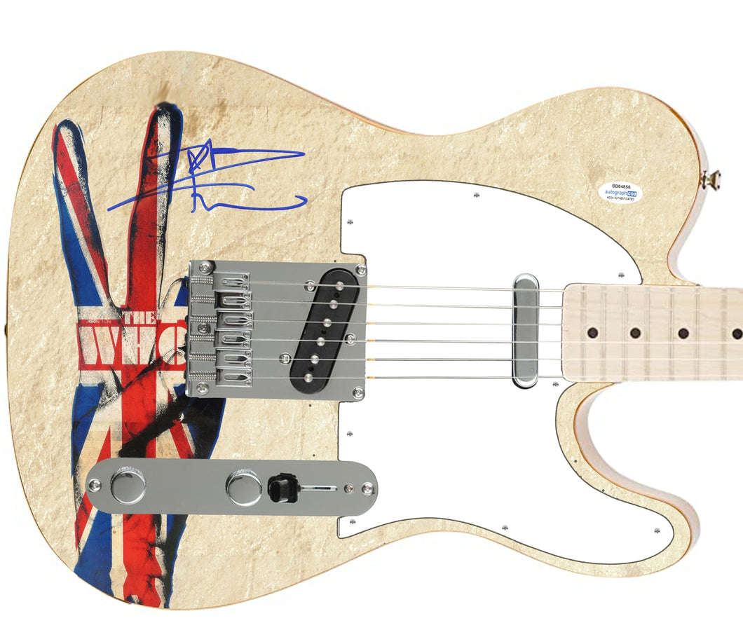 The Who Pete Townshend Autographed Fender Signed Custom Graphics Photo Guitar