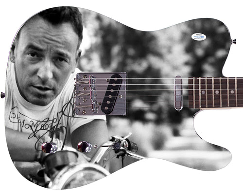 Bruce Springsteen Autographed Born To Ride Custom Graphics Guitar