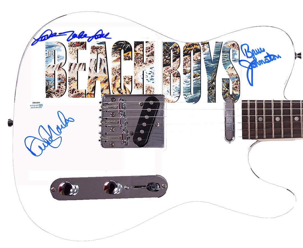 The Beach Boys Johnston Marks Mike Love Signed Graphics Guitar Exact Proof