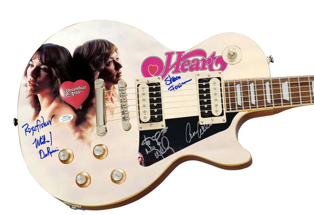 Heart Autographed Epiphone Les Paul Custom Graphics Guitar Exact Proof