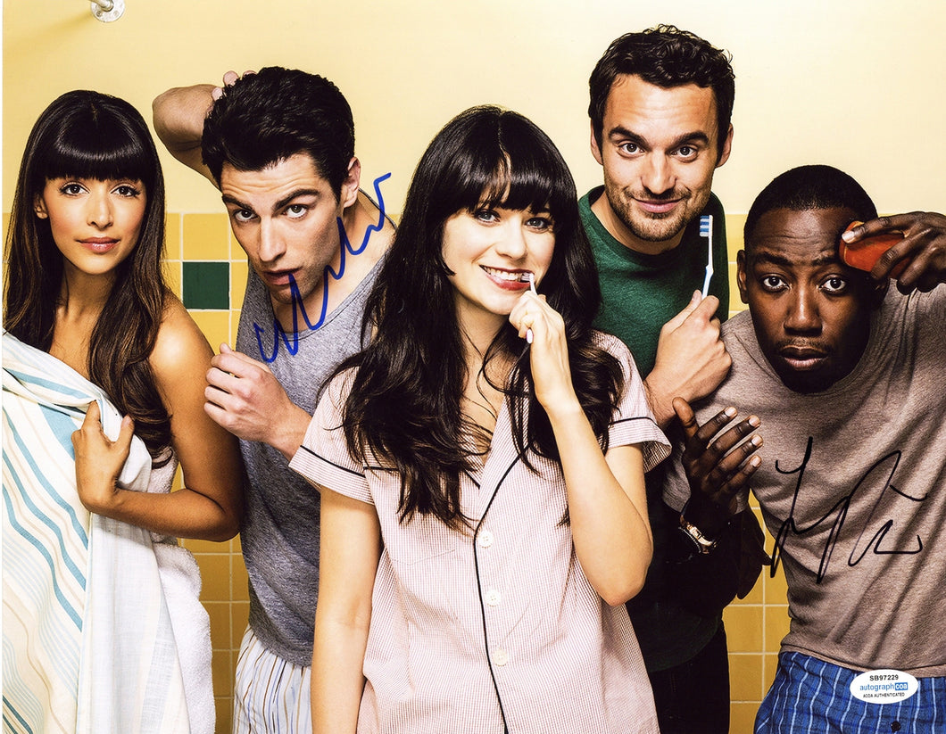 Max Greenfield & Lamorne Morris Autographed Signed 11x14 New Girl Cast Pajamas Photo