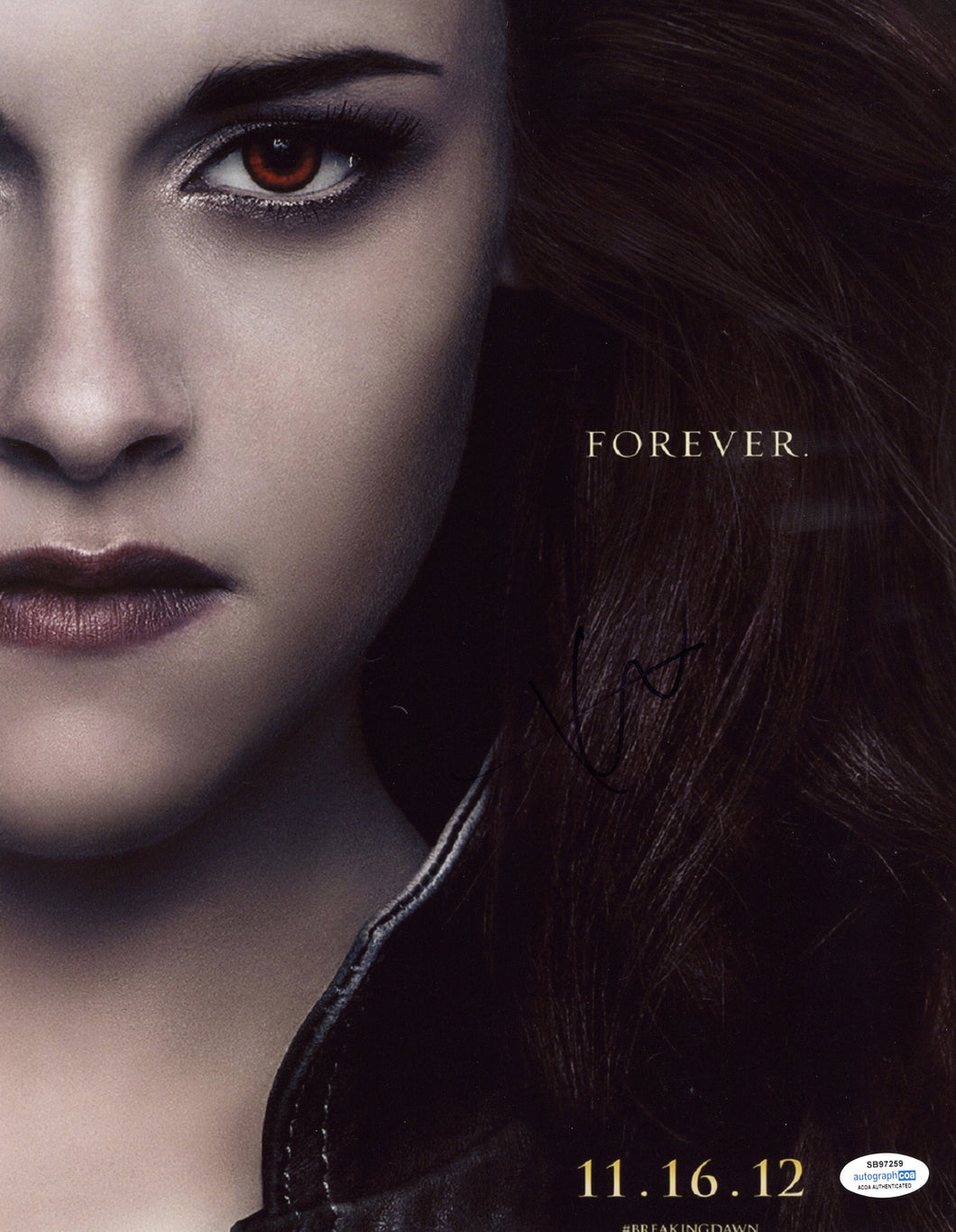 Kristen Stewart Autographed Signed 11x14 Breaking Dawn Forever Photo