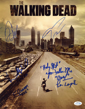 Load image into Gallery viewer, The Walking Dead Cast Autographed Signed 11x14 Holy Shit You Follwed Me Photo
