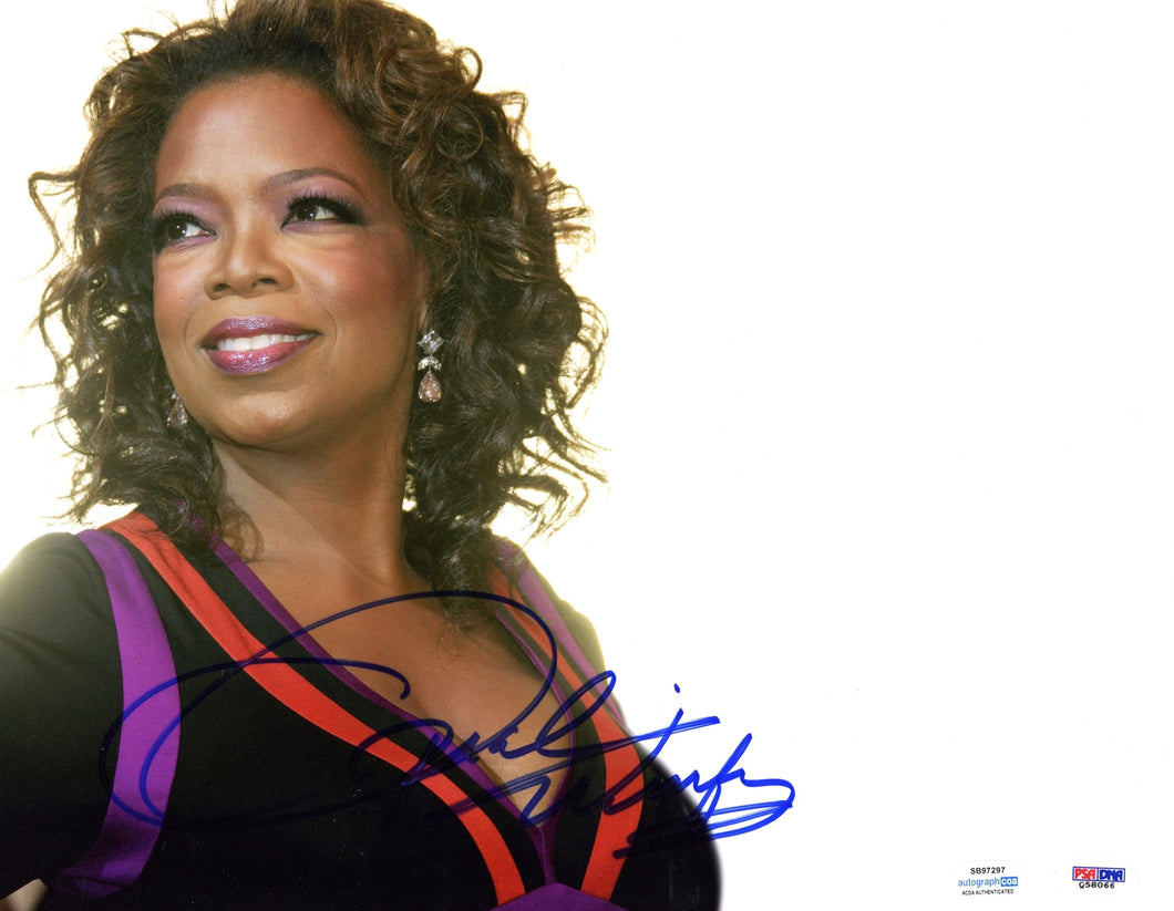 Oprah Winfrey Autographed Signed 11x14 Looking Over Shoulder Photo Big Signature