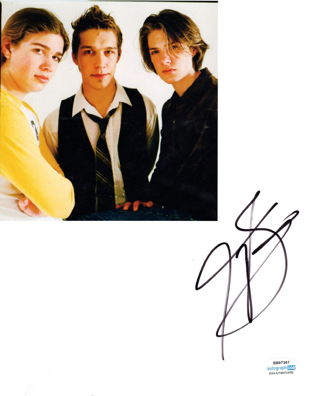 Taylor Hanson Autographed Signed 8x10 Young Hanson Band Photo