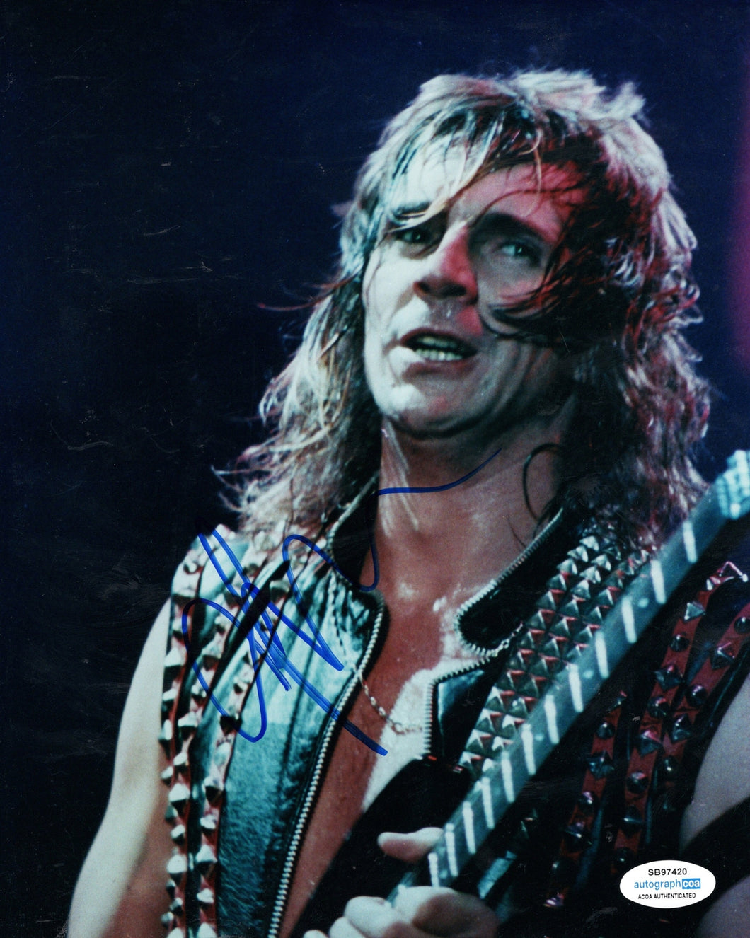 Glenn Tipton Judas Priest Autographed Signed 8x10 Guitar Photo