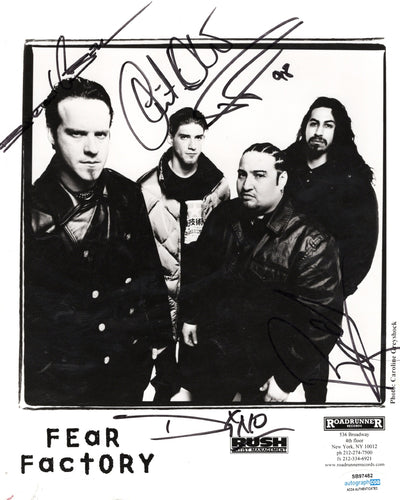 Fear Factory Autographed Signed 8x10 Heavy Metal Band Promo Photo