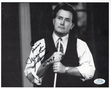 Load image into Gallery viewer, Martin Sheen Autographed Signed Dated 8x10 Young Playing Pool Photo
