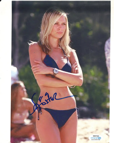 Sara Foster Autographed Signed 8x10 Blue Bikini Fashion Model Photo