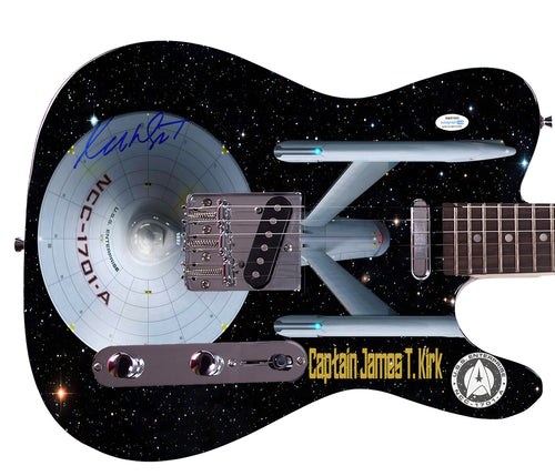 William Shatner Autographed Star Trek U.S.S. Enterprise Custom Graphics Guitar