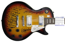 Load image into Gallery viewer, The Beach Boys Autographed Guitar w Good Vibrations Lyrics Exact Proof ACOA BAS
