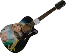 Load image into Gallery viewer, Sugarland Jennifer Nettles Autographed Hand Airbrushed Acoustic-Electric Guitar
