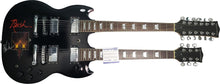 Load image into Gallery viewer, Rush Alex Lifeson Signed Custom Graphics Double Neck Guitar Exact Proof ACOA
