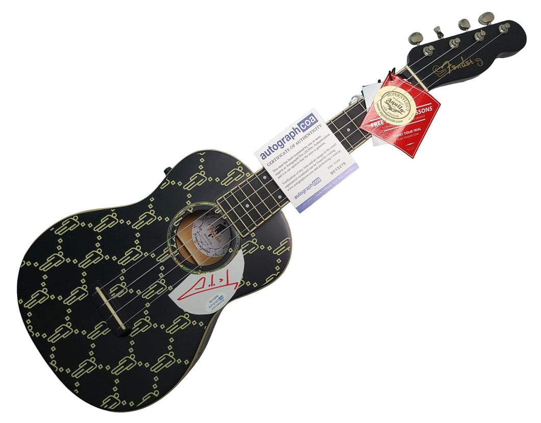 Billie Eilish Autographed Fender Signature Ukulele Black Guitar Autograph Pros LLC