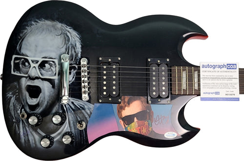 Elton John Autographed Hand Painted Airbrushed Art 1/1 Guitar