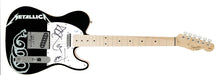 Load image into Gallery viewer, Metallica Signed 1/1 The Black Album Custom Graphics Fender Guitar ACOA
