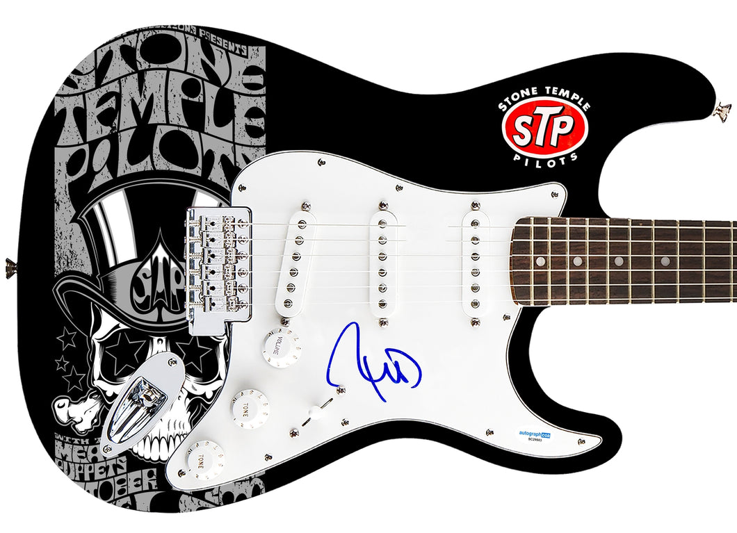 Robert Deleo Autographed Stone Temple Pilots Custom Graphics Guitar