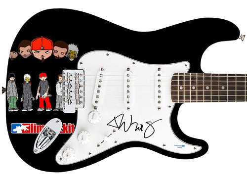 Limp Bizkit Fred Durst Autographed 1/1 Custom Graphics Guitar