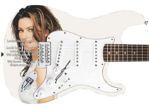 Shania Twain Signed 1/1 Looks Like We Made It Custom Graphics Guitar