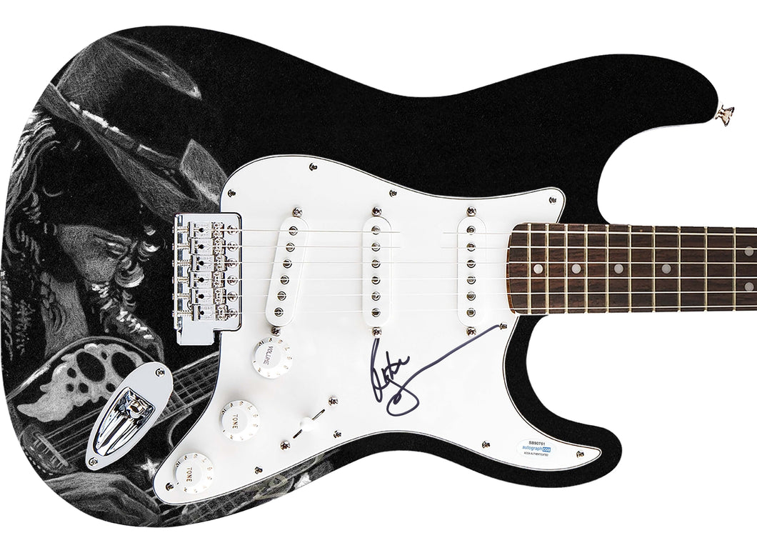 Richie Sambora Bon Jovi Signed 1/1 Custom Graphics Photo Guitar
