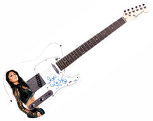 Load image into Gallery viewer, Nicole Scherzinger Signed Custom 1/1 Graphics Photo Guitar ACOA
