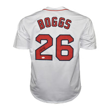 Load image into Gallery viewer, Wade Boggs Autographed Boston Red Sox White Jersey JSA Witness
