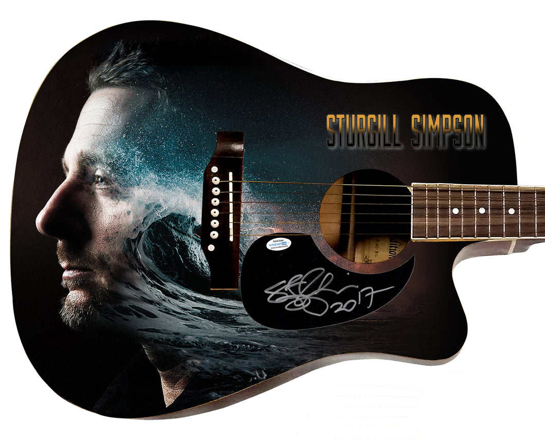 Sturgill Simpson Autographed Custom Graphics 1/1 Acoustic Guitar