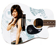 Ashlee Simpson Autographed 1/1 Custom Graphics Photo Guitar