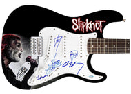 Slipknot Autographed Signed 1/1 Fender Graphics Guitar Exact Video Proof
