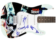 Slipknot Autographed Signed 1/1 Fender Graphics Guitar Exact Video Proof