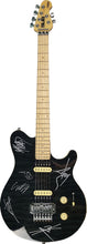 Load image into Gallery viewer, Slipknot Autographed Sterling Music Man Sub AX4 Series Black Quilted Electric Guitar
