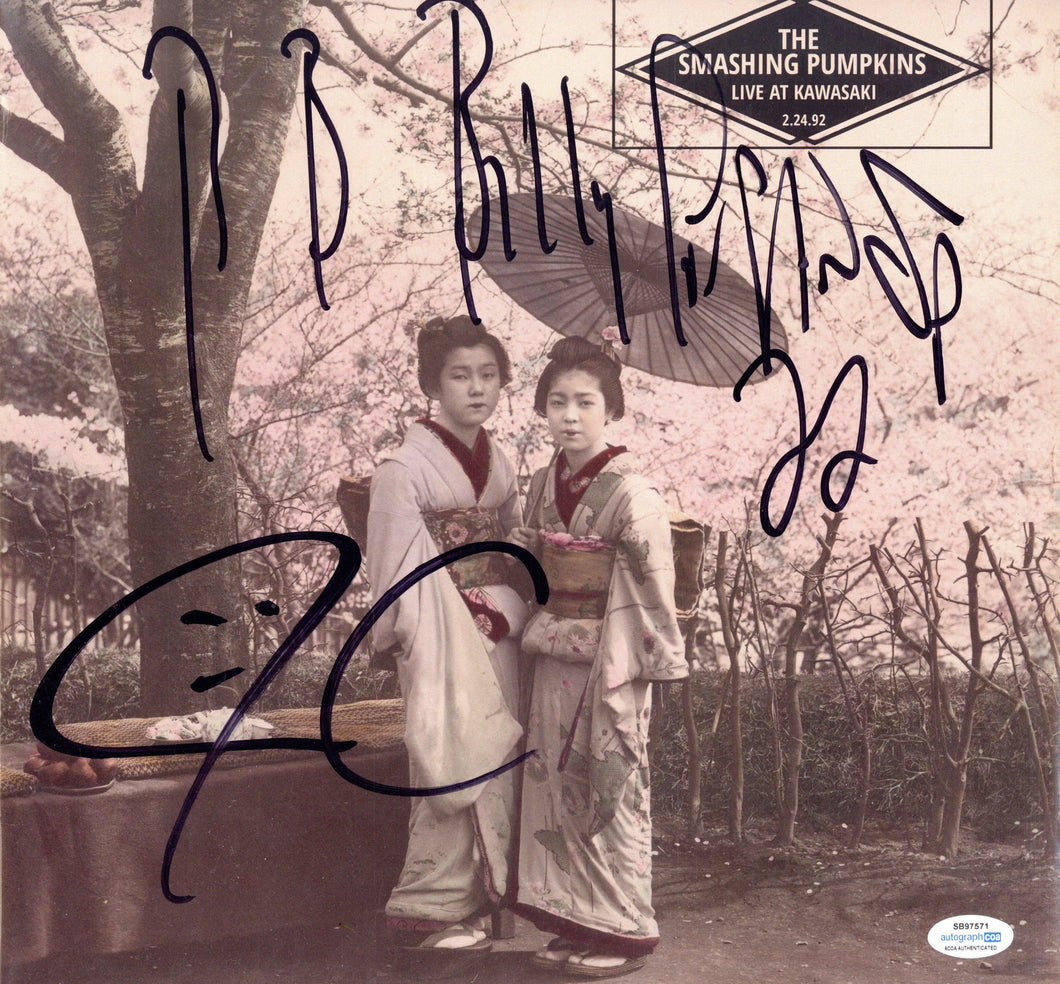 Smashing Pumpkins Signed Live At Kawaski 2x LP Vinyl Record Album Billy Corgan