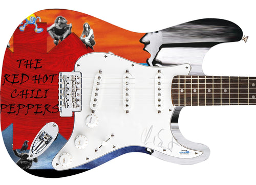 The Red Hot Chili Peppers Chad Smith Signed 1/1 Graphics Guitar