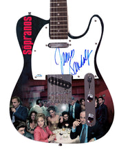 Load image into Gallery viewer, The Sopranos James Gandolfini Signed Graphics Photo Guitar
