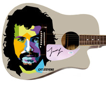 Load image into Gallery viewer, Cat Stevens Autographed Custom Graphics Photo Guitar
