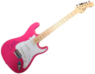 Tabitha Stevens Porn Star Autographed Hot Pink Electric Guitar