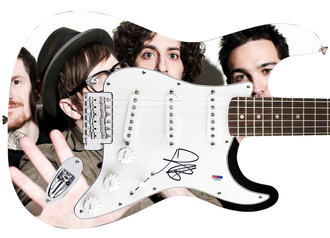 Fall Out Boy Patrick Stump Autographed 1/1 Custom Graphics Guitar